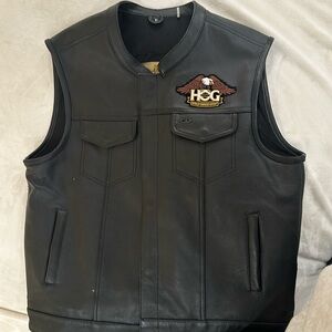 Harley Davidson Harley Owners Group Leather Vest